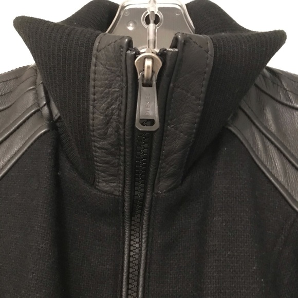 Diesel leather & wool Motorcycle Jacket - Picture 8 of 16